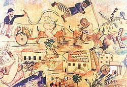 Obra "Eu Vi o Mundo... Ele Começava no Recife", de Cícero Dias, em cartaz na FAAP